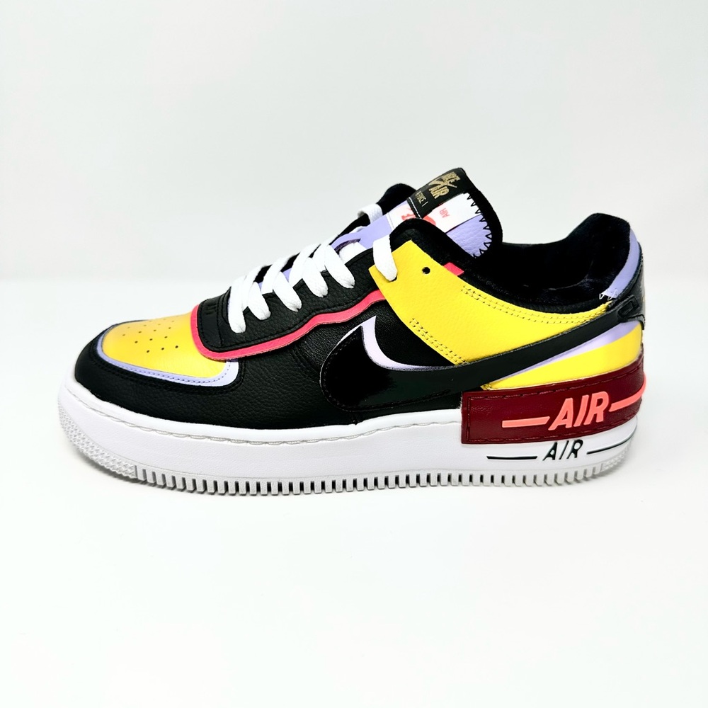Women’s Nike AF1 Black and Yellow Sneakers